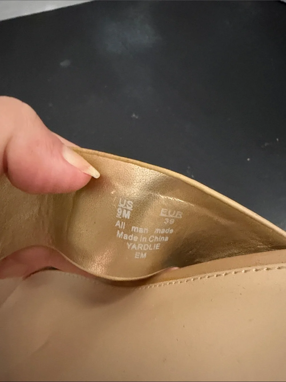 Sam Edelman Beige Patent Cork Wedge Thong Sandals with Gold Logo, Size 9